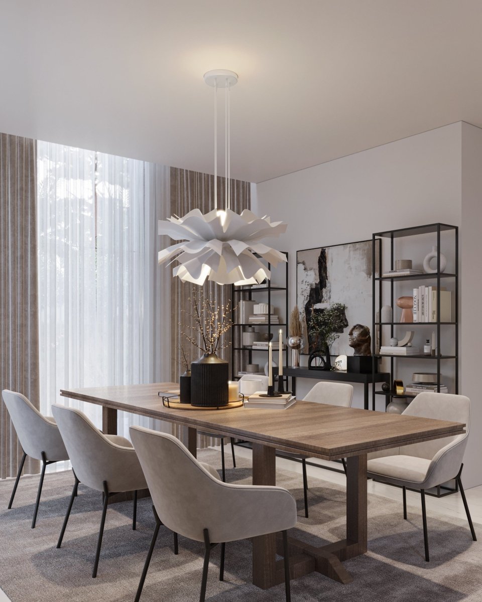 LED Crystal Fleur Chandelier - Elegant Floral Design for Living Room & Dining Room Lighting