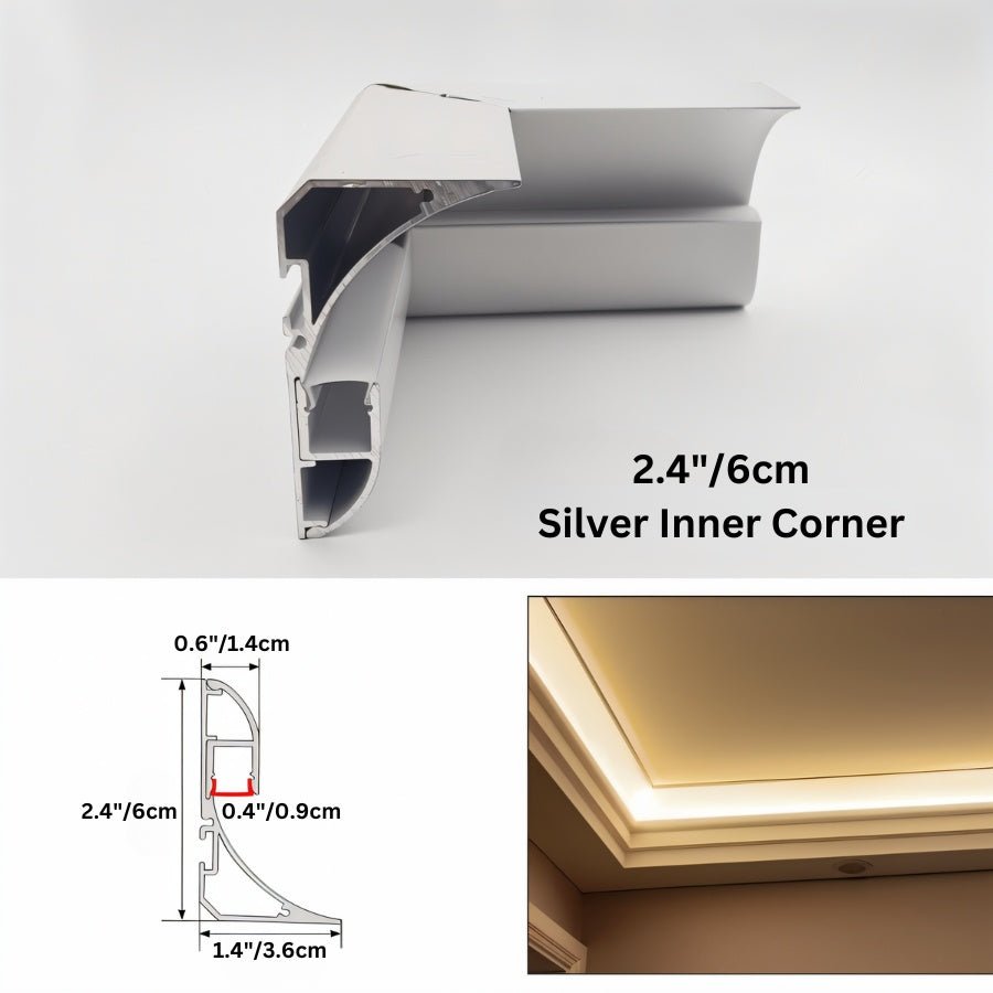 LED Profile Light Fixture - Slim Design for Modern Spaces - Adjustable Brightness for Home & Office Use