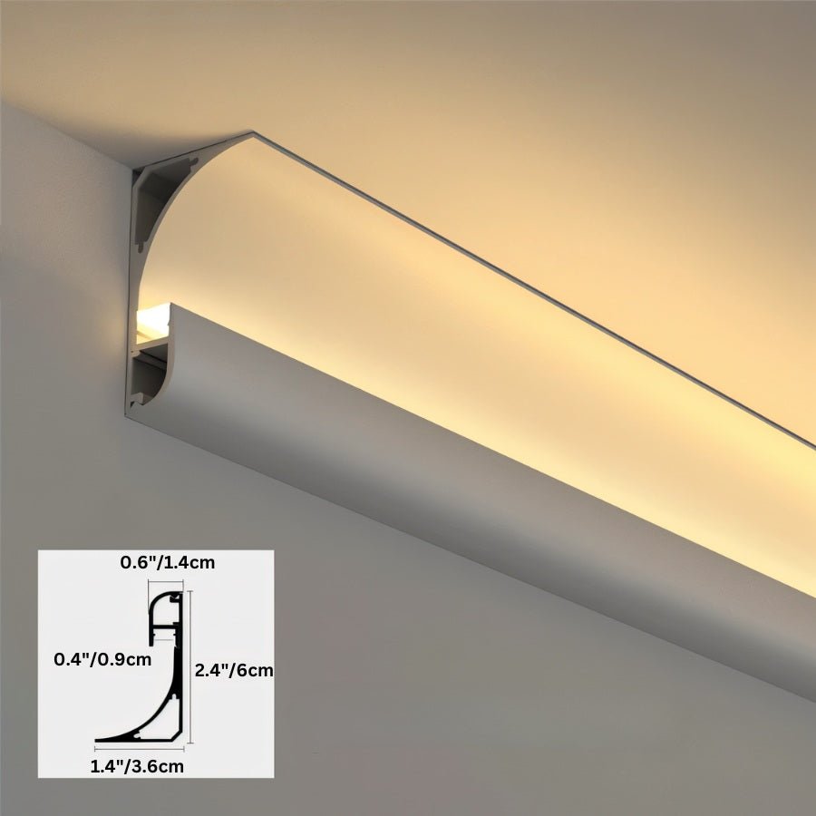 LED Profile Light Fixture - Slim Design for Modern Spaces - Adjustable Brightness for Home & Office Use