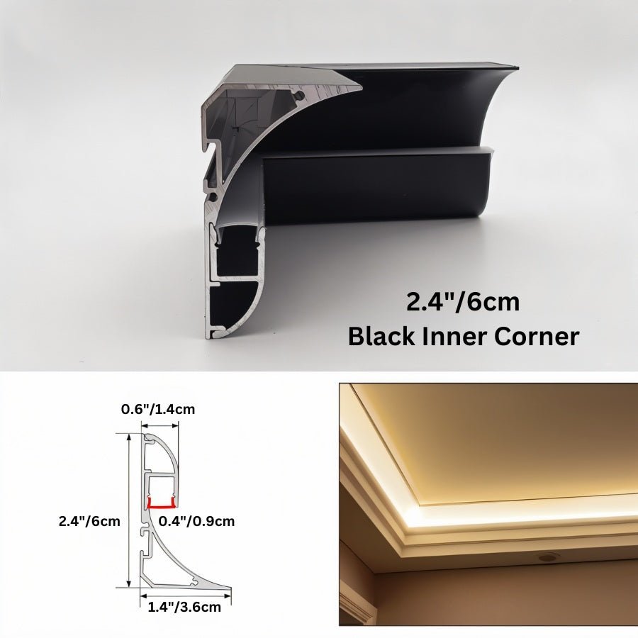 LED Profile Light Fixture - Slim Design for Modern Spaces - Adjustable Brightness for Home & Office Use