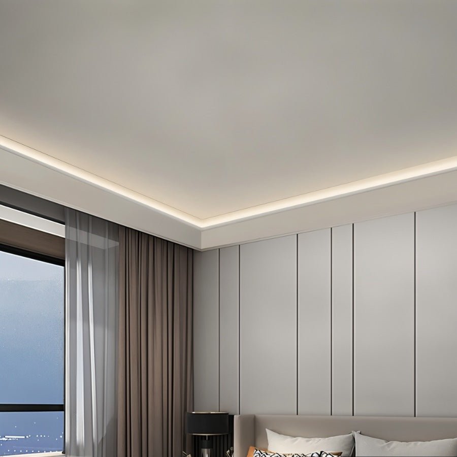 LED Profile Light Fixture - Slim Design for Modern Spaces - Adjustable Brightness for Home & Office Use