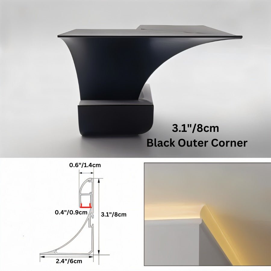 LED Profile Light Fixture - Slim Design for Modern Spaces - Adjustable Brightness for Home & Office Use