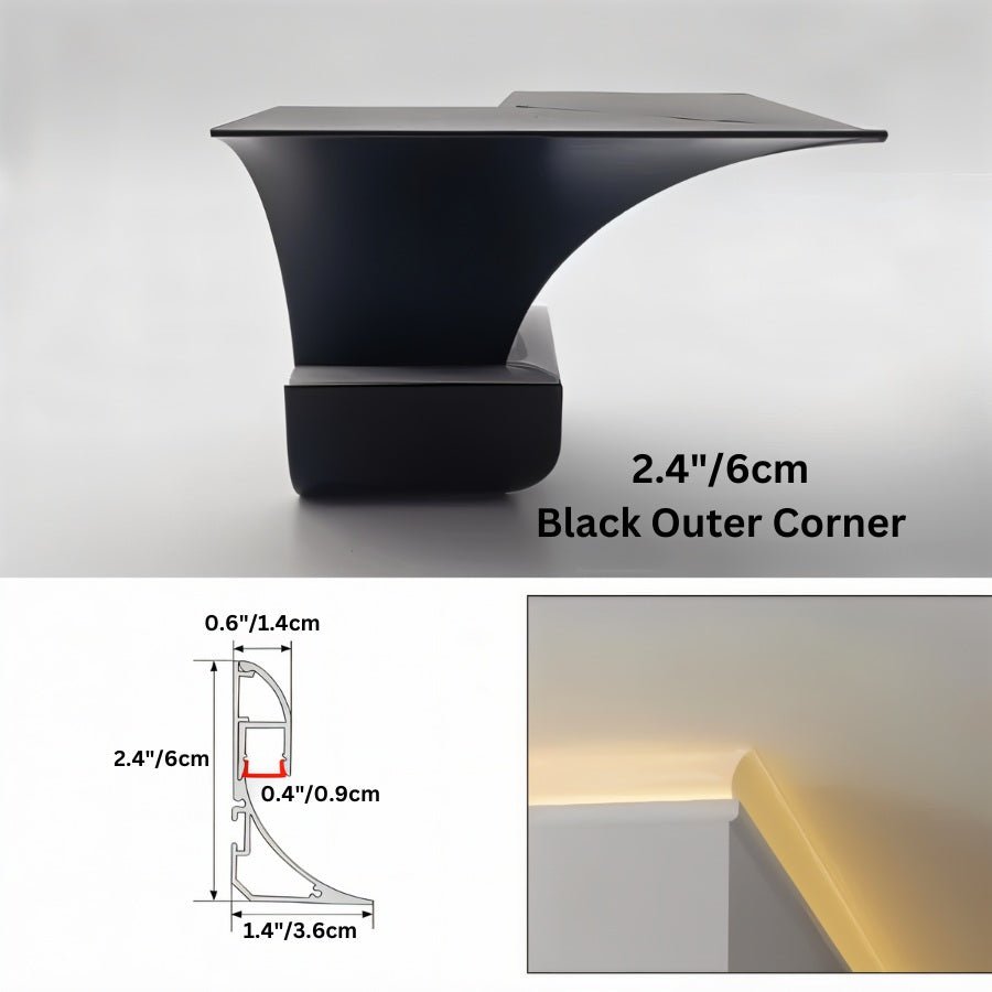 LED Profile Light Fixture - Slim Design for Modern Spaces - Adjustable Brightness for Home & Office Use