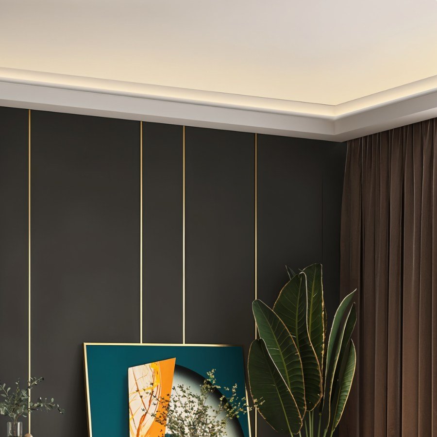 LED Profile Light Fixture - Slim Design for Modern Spaces - Adjustable Brightness for Home & Office Use