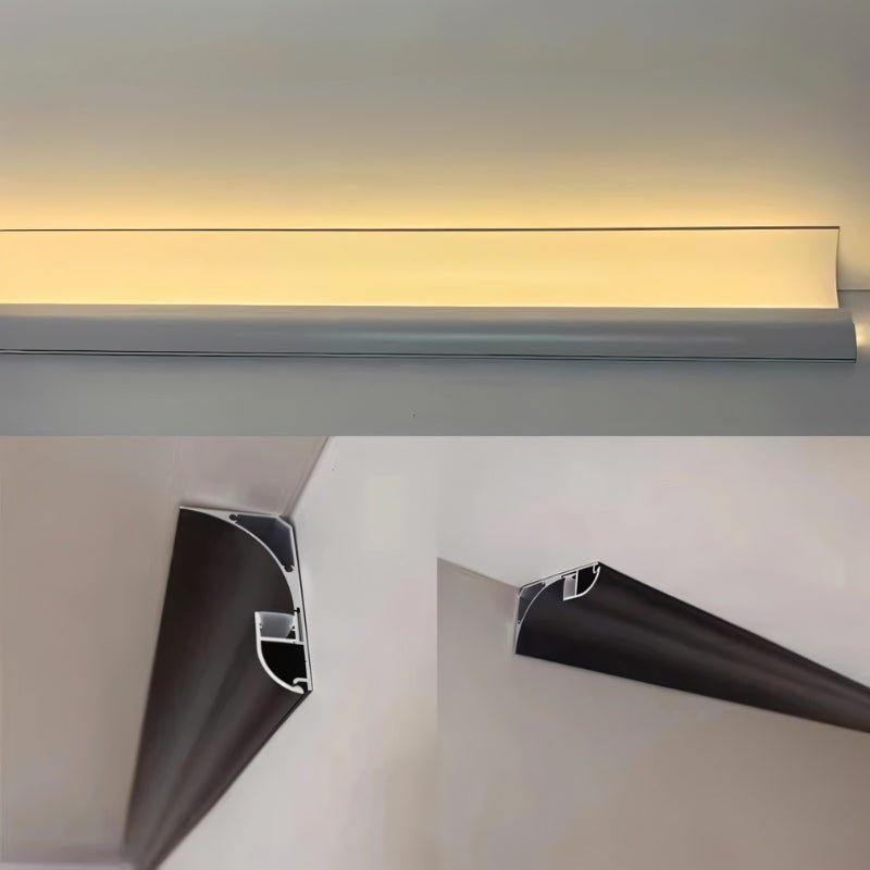 LED Profile Light Fixture - Slim Design for Modern Spaces - Adjustable Brightness for Home & Office Use