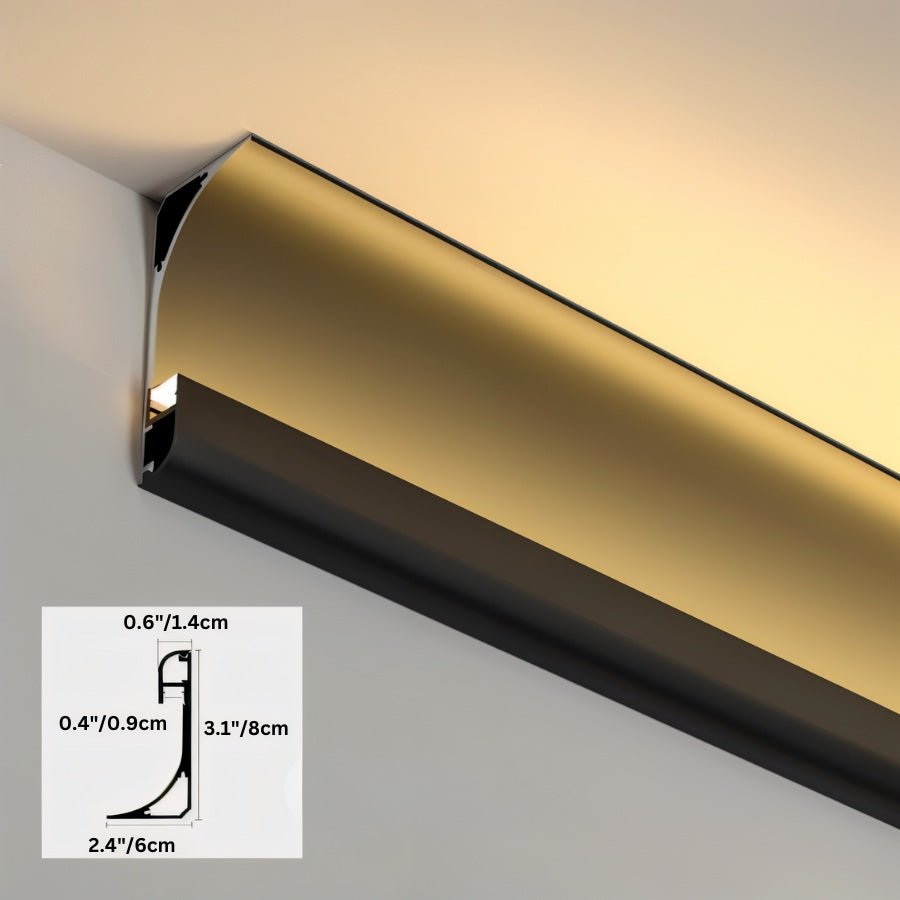 LED Profile Light Fixture - Slim Design for Modern Spaces - Adjustable Brightness for Home & Office Use