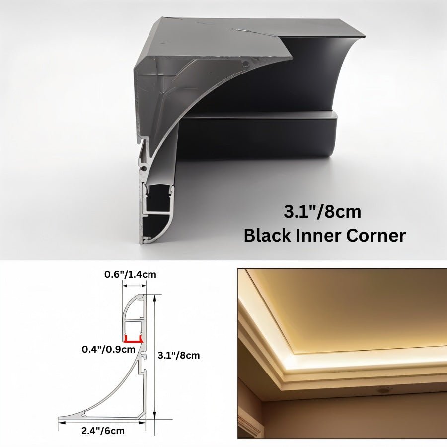 LED Profile Light Fixture - Slim Design for Modern Spaces - Adjustable Brightness for Home & Office Use