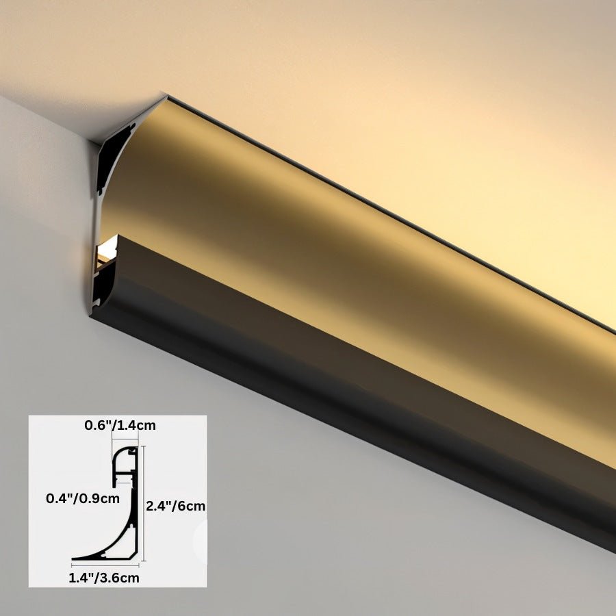 LED Profile Light Fixture - Slim Design for Modern Spaces - Adjustable Brightness for Home & Office Use