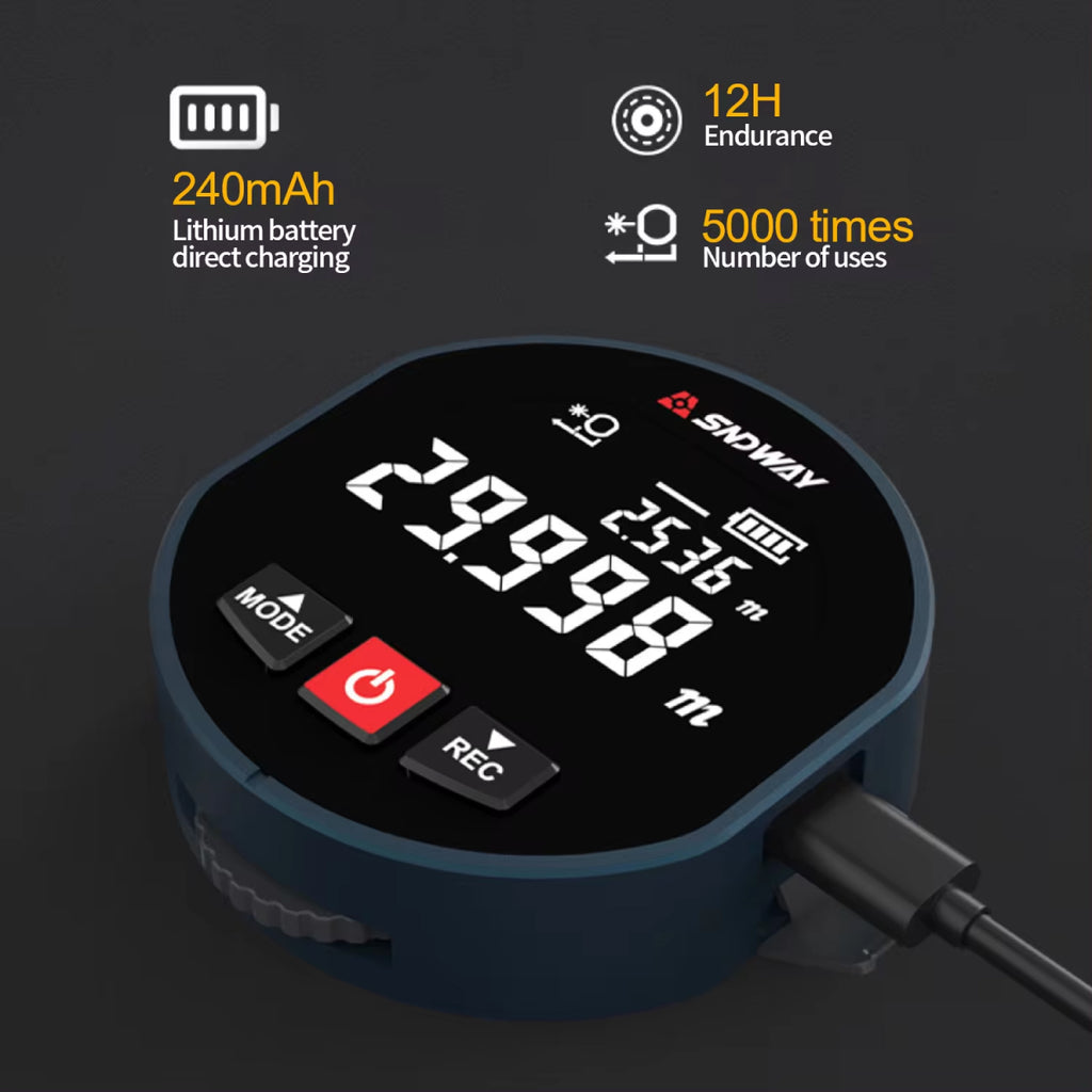 2-in-1 Rolling & Laser Tape Measure with Digital Readout