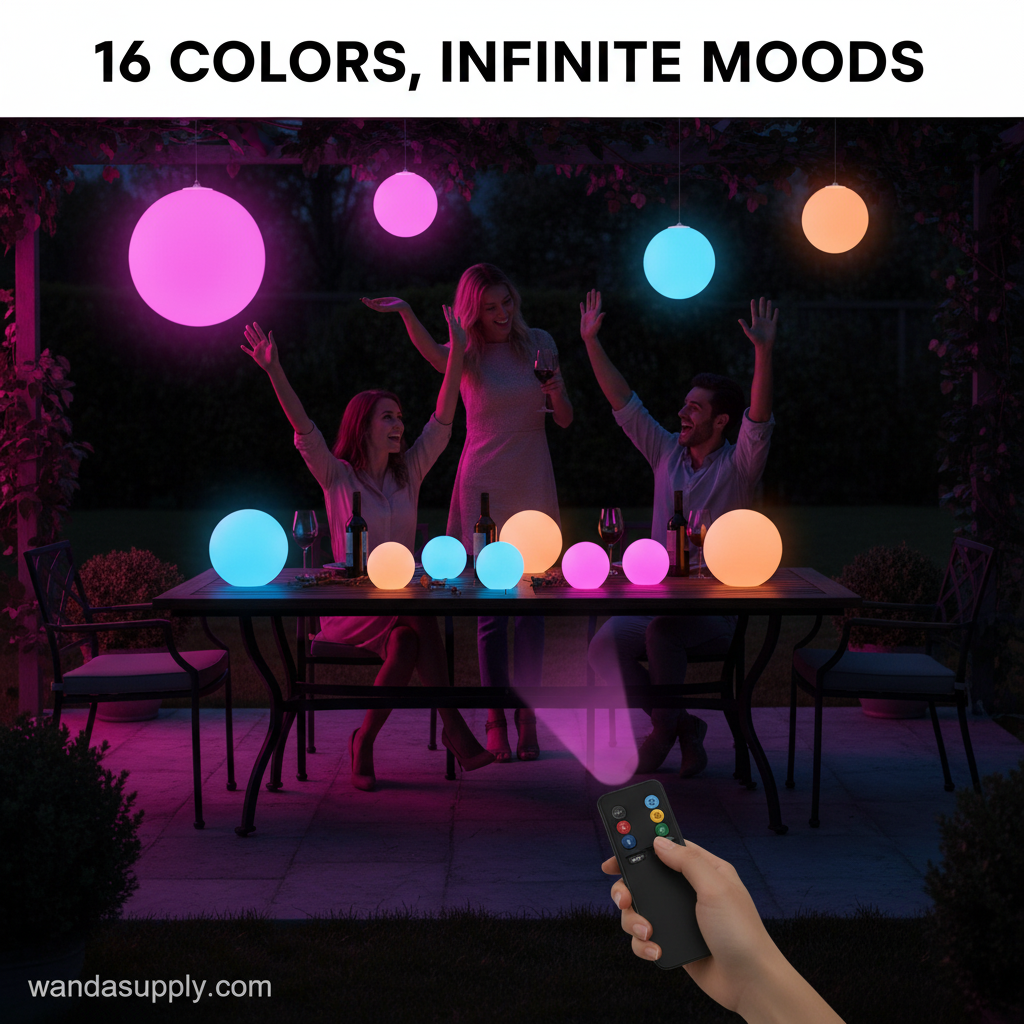 Solar Waterproof Globe Light for Outdoor Garden, Patio, and Landscape Lighting