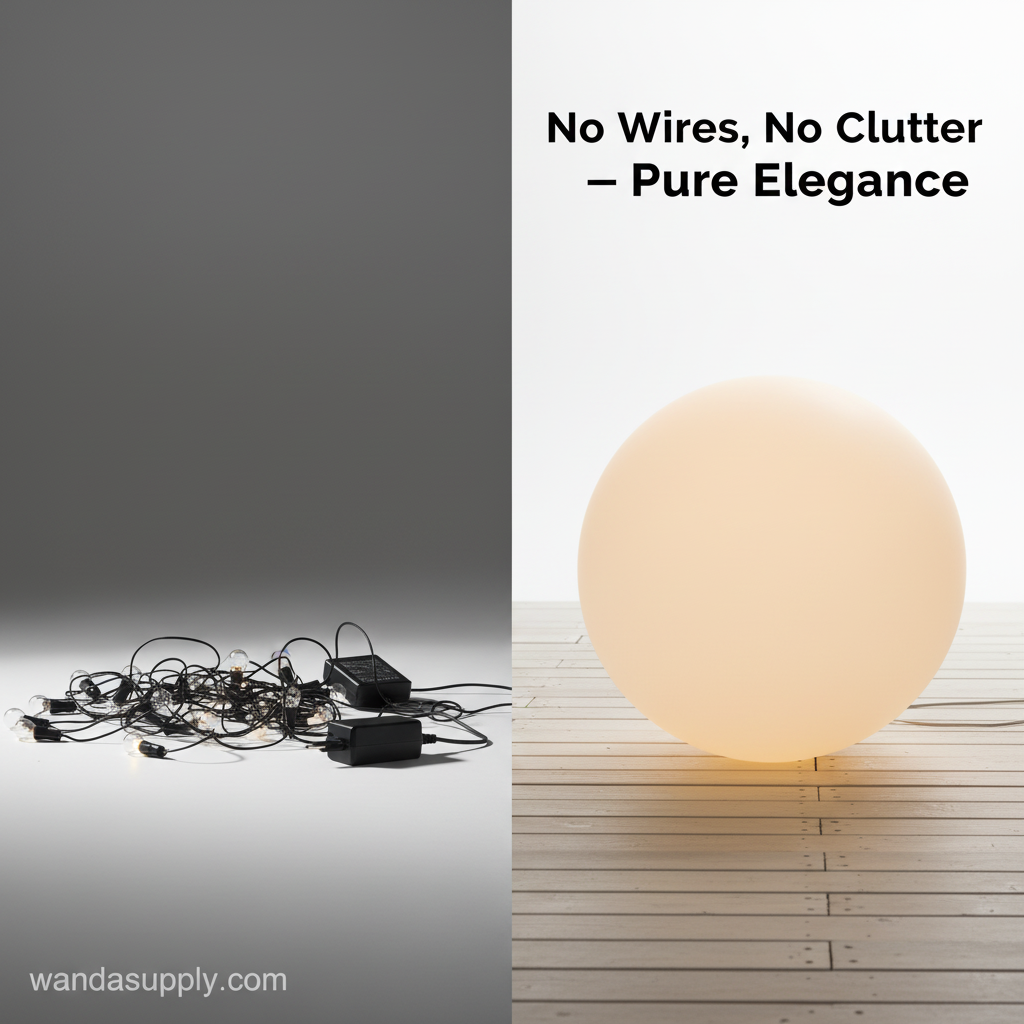 Solar Waterproof Globe Light for Outdoor Garden, Patio, and Landscape Lighting