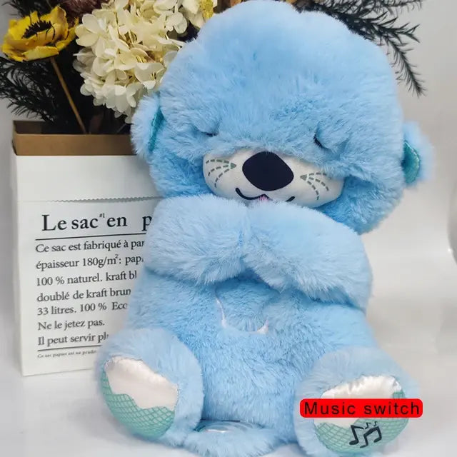 Breathing Otter with Music, Lights & Rhythmic Motion - Baby Sound Machine - Calming Sounds & Gentle Lights