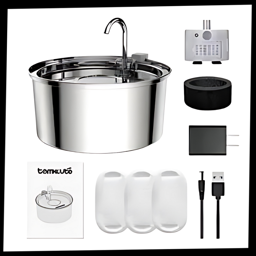 Automatic Cat Water Fountain | Stainless Steel Large Capacity Drinking Dispenser