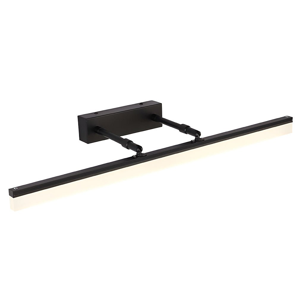 Retractable Bathroom Vanity Light with Acrylic Bar & Stainless Steel Fixture for Over Mirror Installation