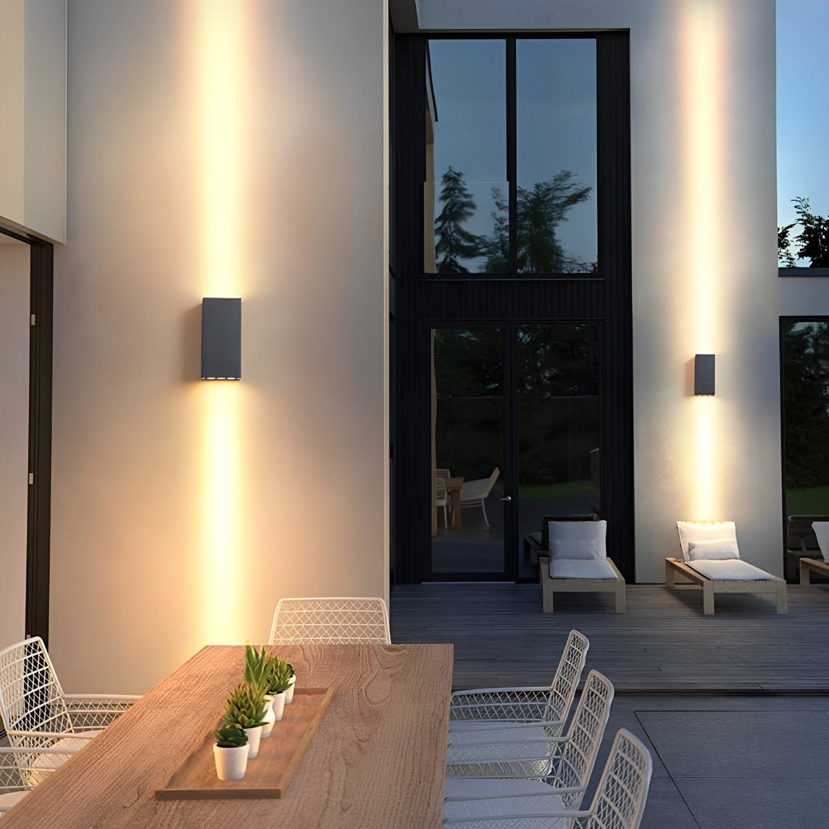 Waterproof LED Straight Wall Light Fixture for Outdoor & Indoor Use, Energy-Efficient Illumination