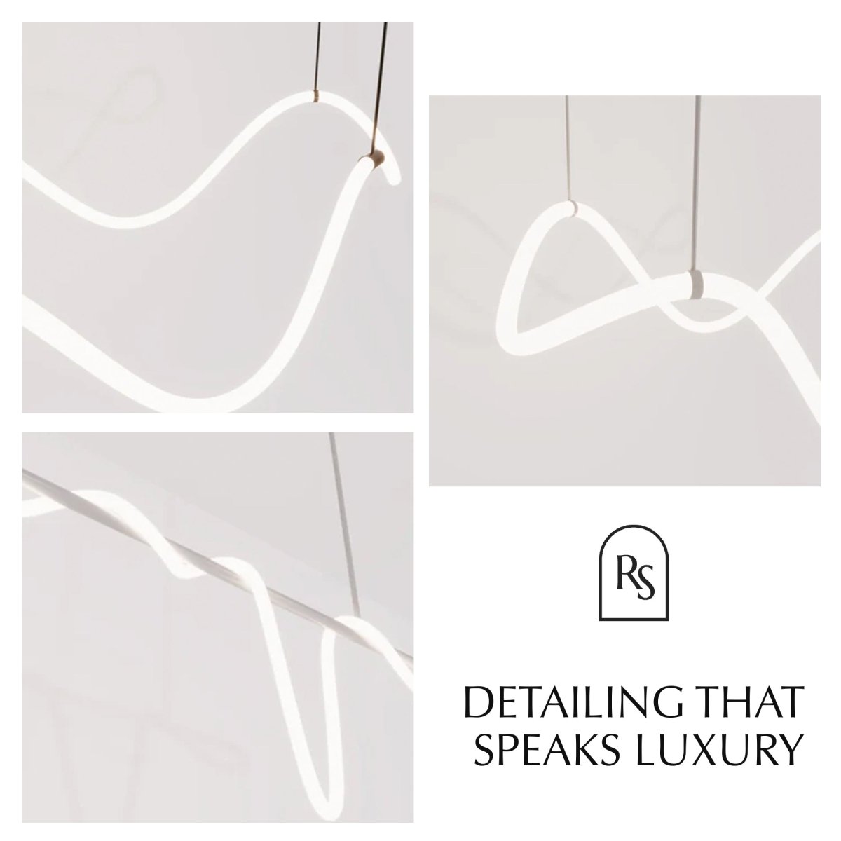 LED Linea Chandelier Light Fixture - Modern Hanging Pendant for Dining Room & Entryway Lighting