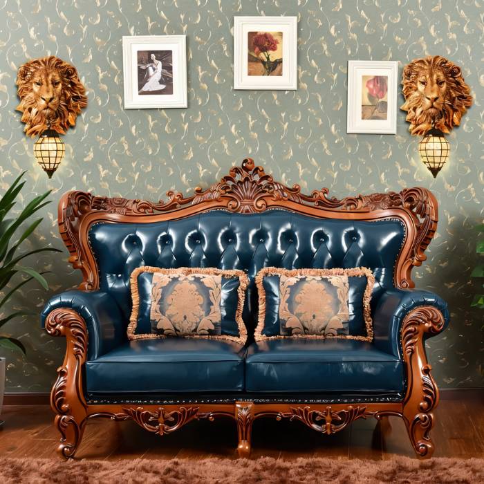 Lion Head Wall Lamp - Decorative Animal Wall Light Fixture for Living Room & Home Decor