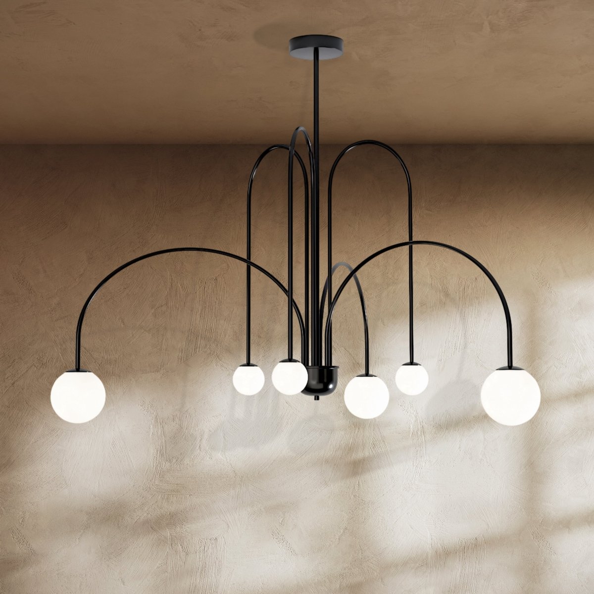 LED Crystal Chandelier Light Fixture - Modern Hanging Pendant for Dining Room & Living Room Decor