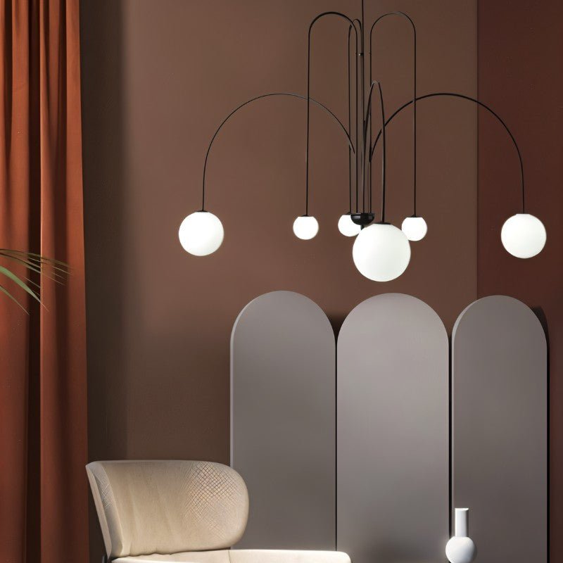 LED Crystal Chandelier Light Fixture - Modern Hanging Pendant for Dining Room & Living Room Decor