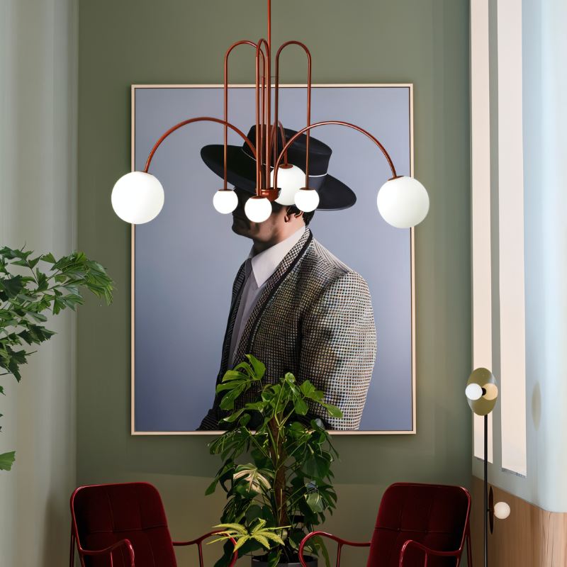 LED Crystal Chandelier Light Fixture - Modern Hanging Pendant for Dining Room & Living Room Decor