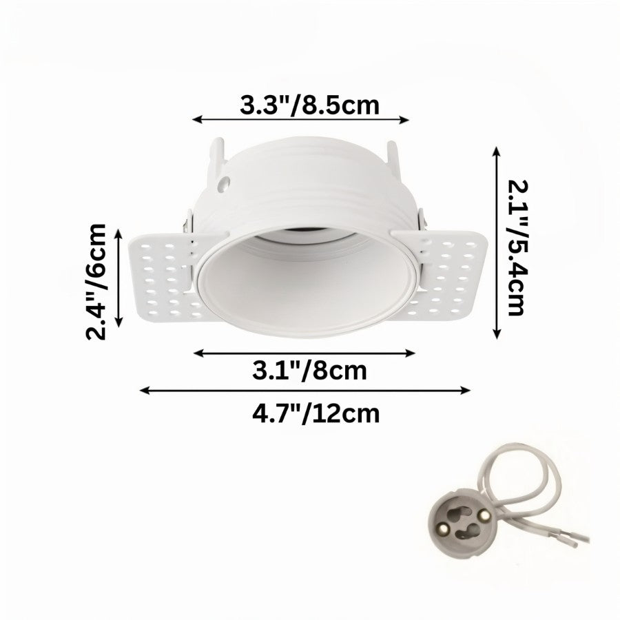 Trimless LED Downlight Fixture - Recessed Lighting for Modern Homes & Commercial Spaces