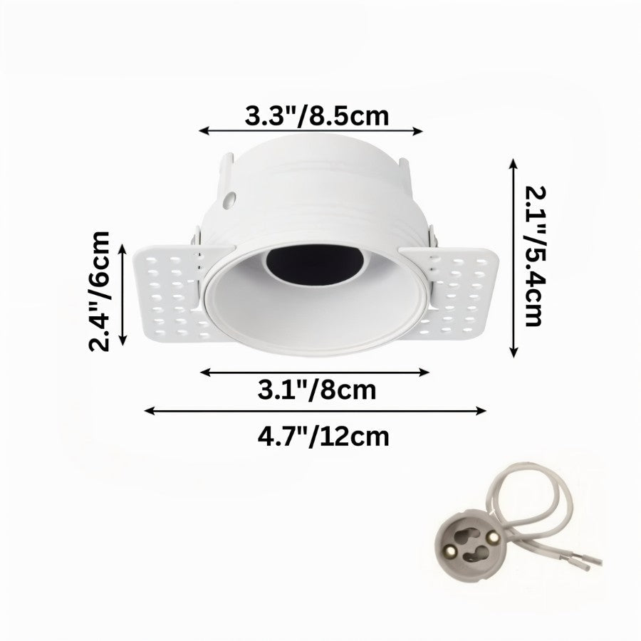 Trimless LED Downlight Fixture - Recessed Lighting for Modern Homes & Commercial Spaces