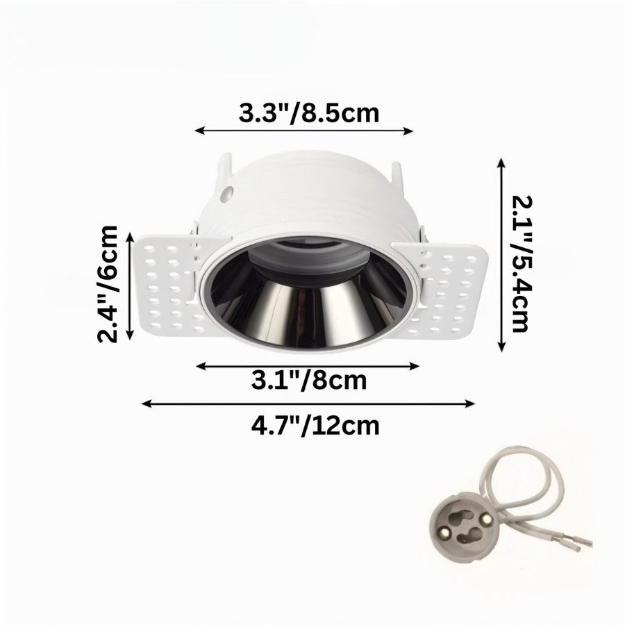 Trimless LED Downlight Fixture - Recessed Lighting for Modern Homes & Commercial Spaces