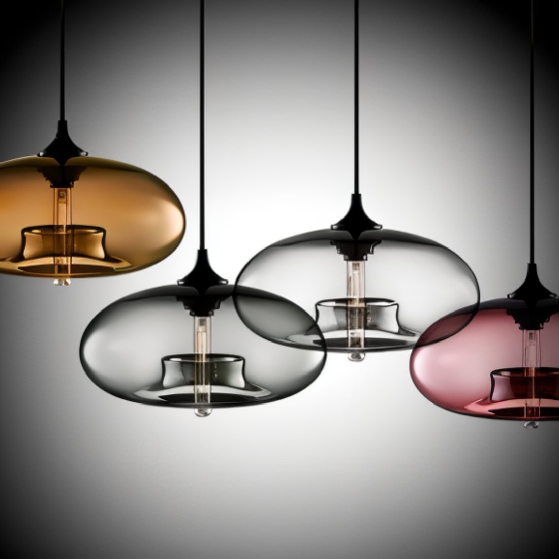 Lustre Pendant Light Fixture - Modern Hanging Lamp for Kitchen, Dining Room & Living Room