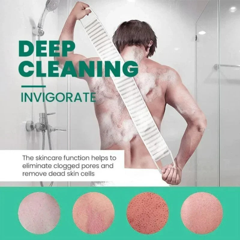 Back Scrubber for Shower - Easy Reach Exfoliating Brush for Smooth Skin
