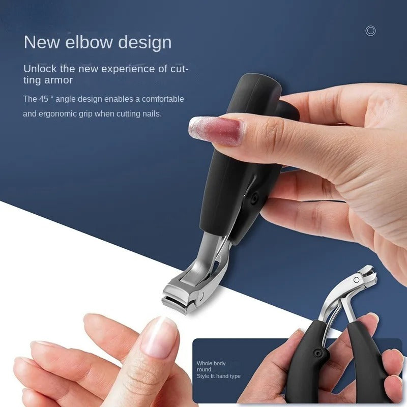 Professional Toenail Clippers, Heavy-Duty Toenail Trimmer - Anti-Splatter, Long Handle, Modern Stainless Steel Design