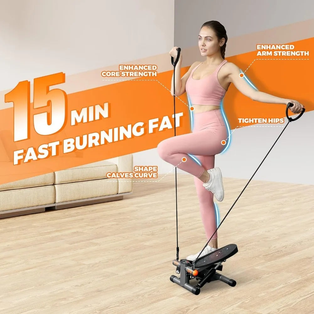 Small Stair Stepper - Space-Saving Workout Equipment for Home, Hydraulic Fitness Stair With