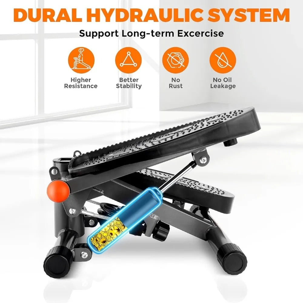 Small Stair Stepper - Space-Saving Workout Equipment for Home, Hydraulic Fitness Stair With