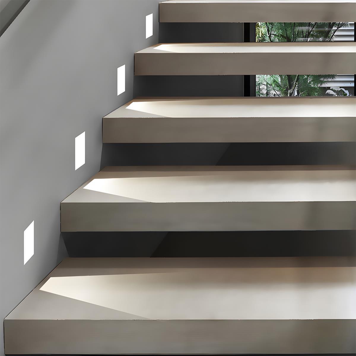 LED Recessed Wall Sconces – Motion Sensor Minimalist Stairway & Hallway Lights, Warm/Neutral/Cool White, Indoor Aluminum Fixture