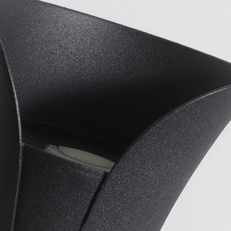 LED Waterproof Outdoor Wall Lights - Modern Curved Up and Down Lighting for Patios, Gardens, and Entryways