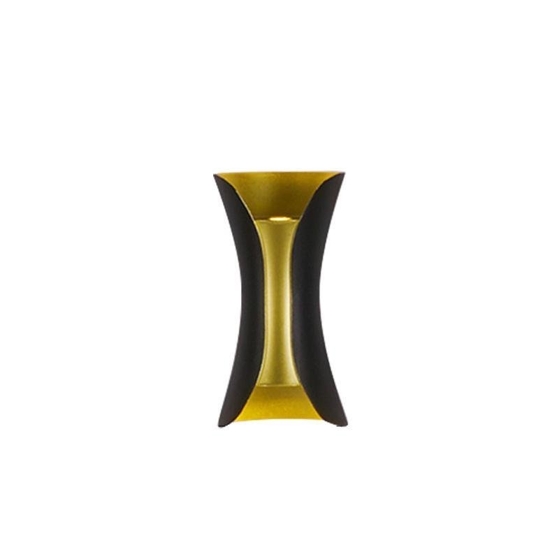 LED Waterproof Outdoor Wall Lights - Modern Curved Up and Down Lighting for Patios, Gardens, and Entryways