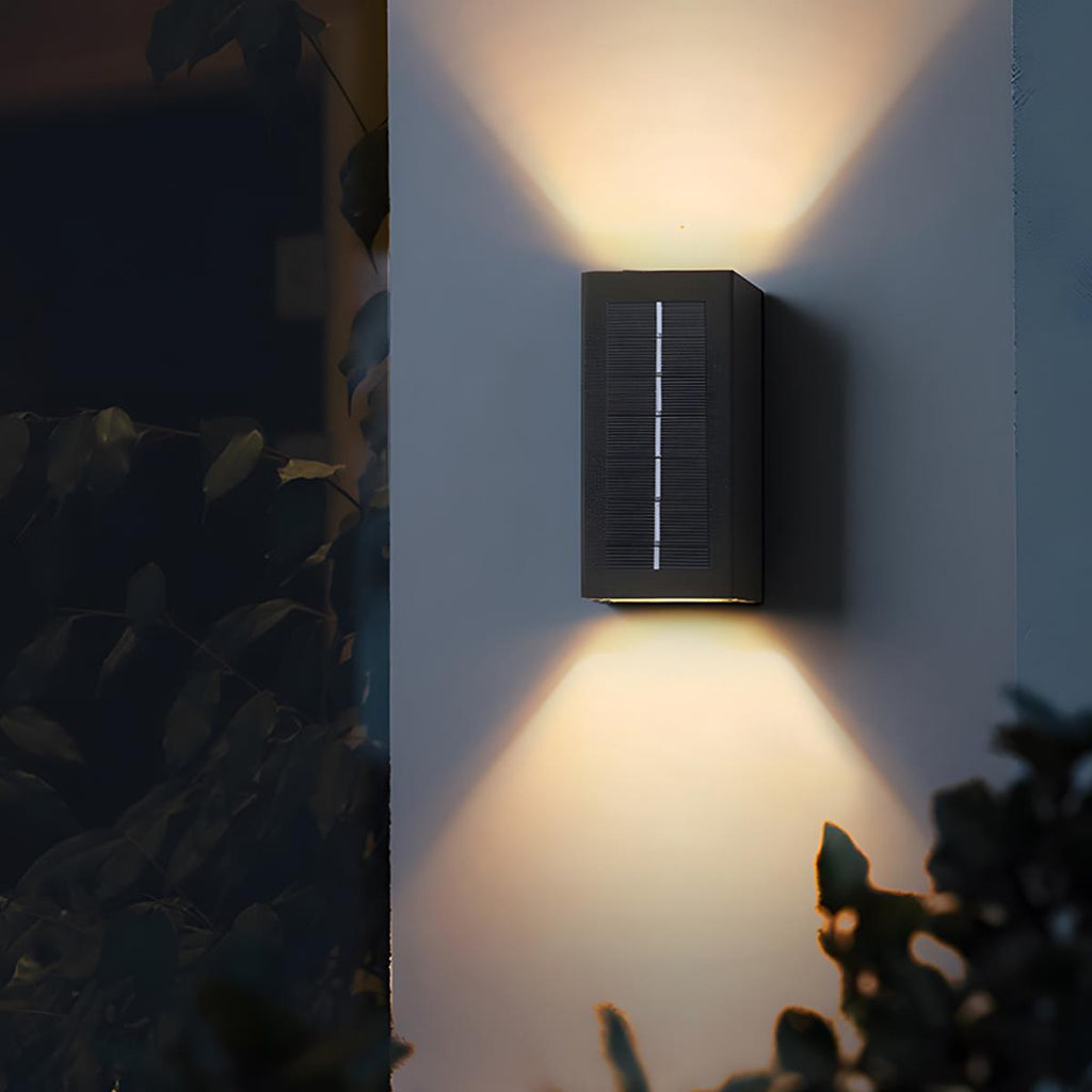 LED Solar Waterproof Up and Down Outdoor Wall Sconces for Garden, Patio & Exterior Lighting
