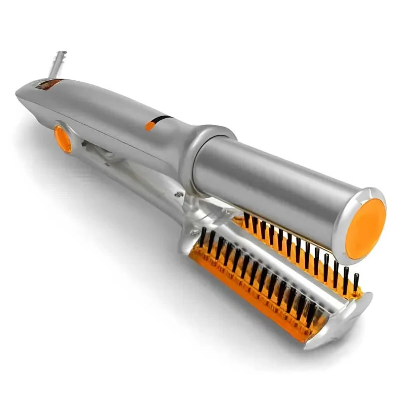 Professional 2-in-1 Rotating Iron Hair Brush - Woman Styling Tool