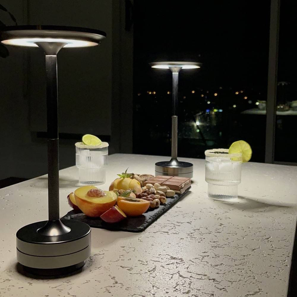 Cordless Metallic Table Lamp - Modern Design for Home & Office Lighting