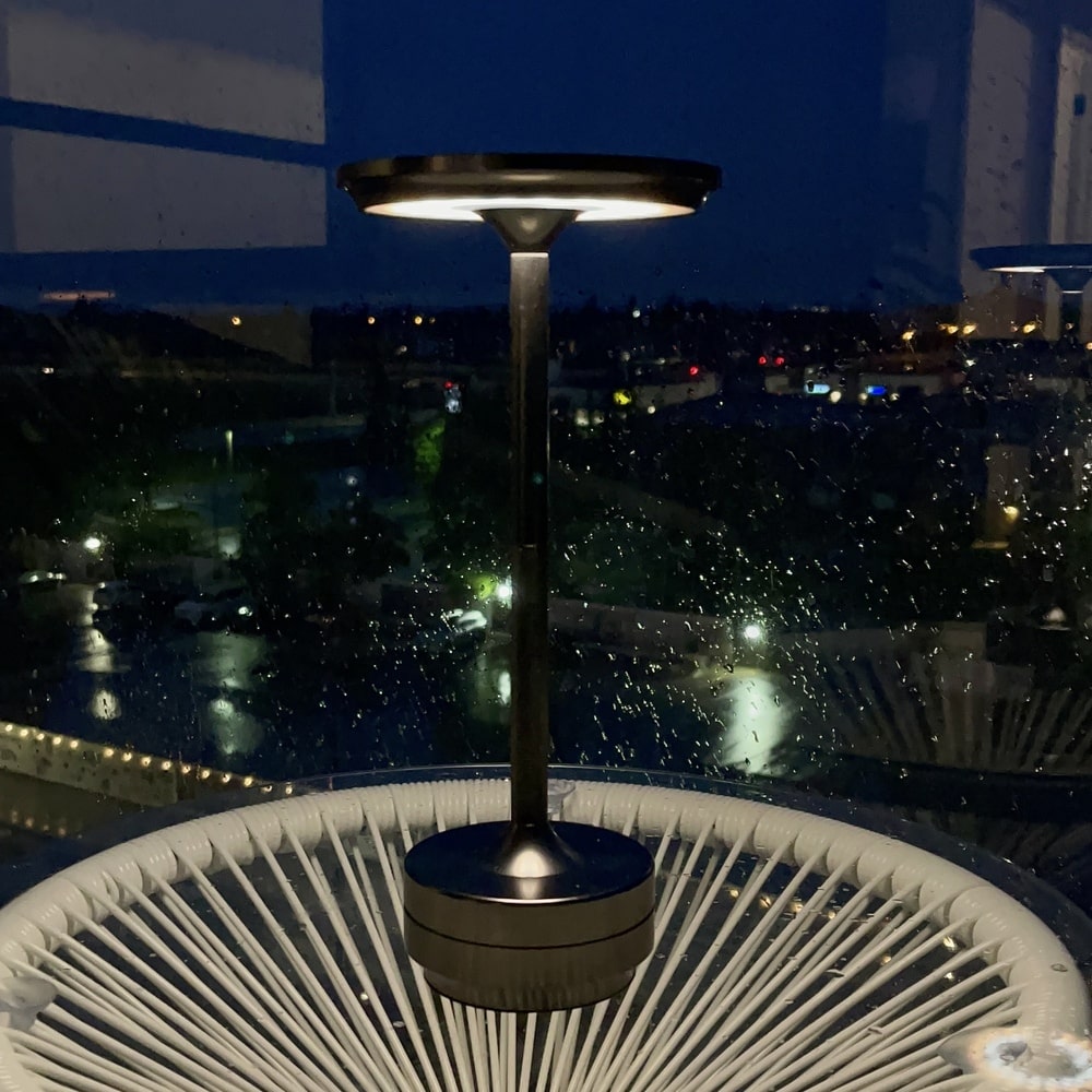Cordless Metallic Table Lamp - Modern Design for Home & Office Lighting