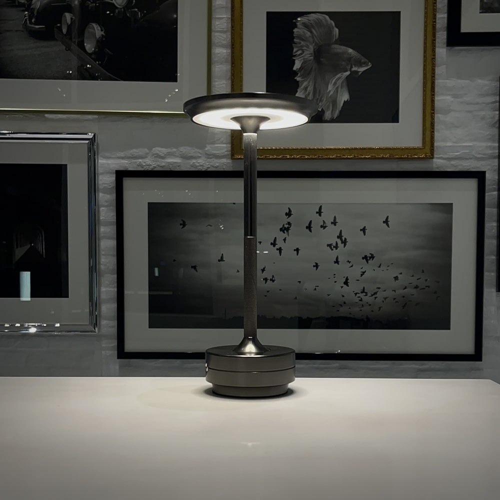 Cordless Metallic Table Lamp - Modern Design for Home & Office Lighting