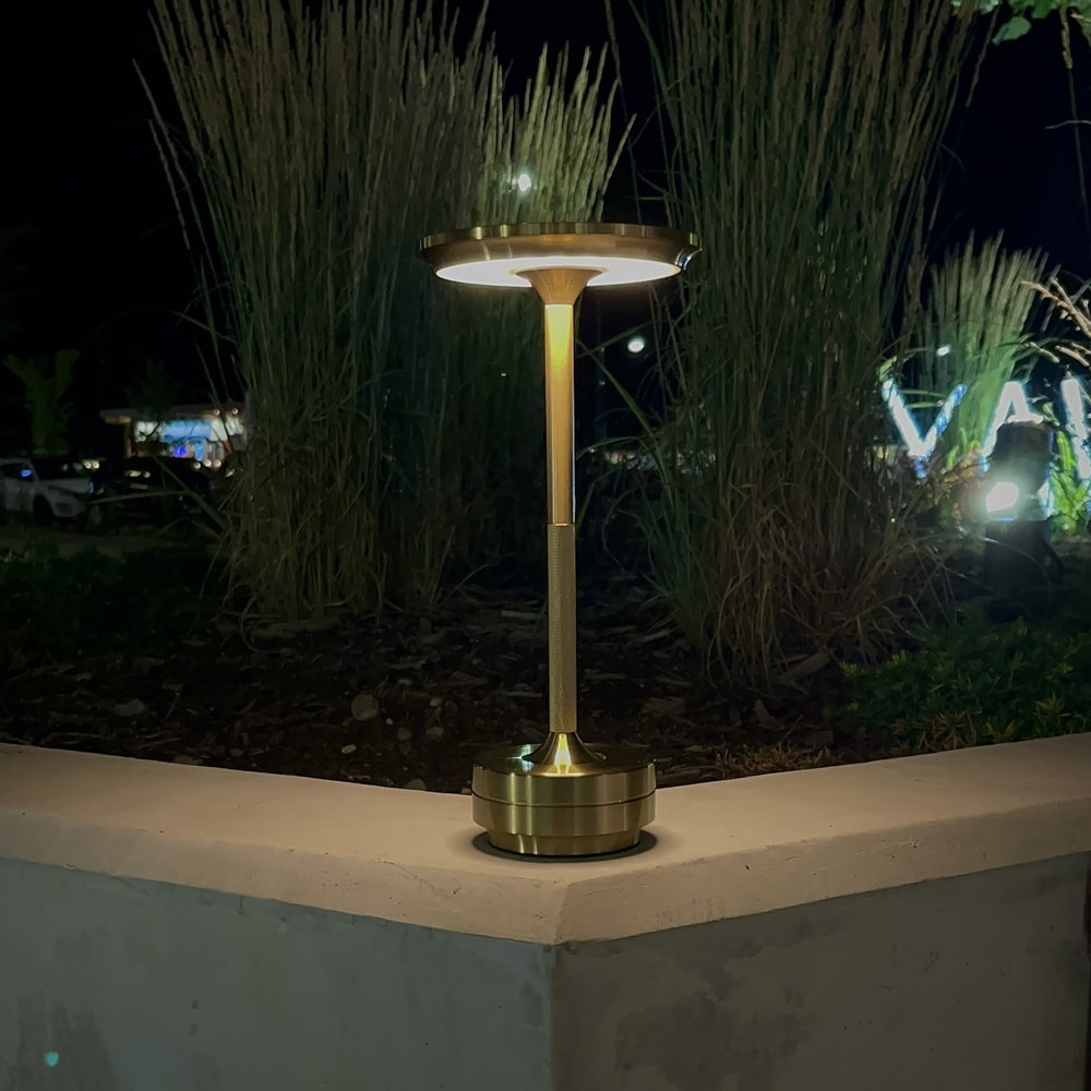 Cordless Metallic Table Lamp - Modern Design for Home & Office Lighting