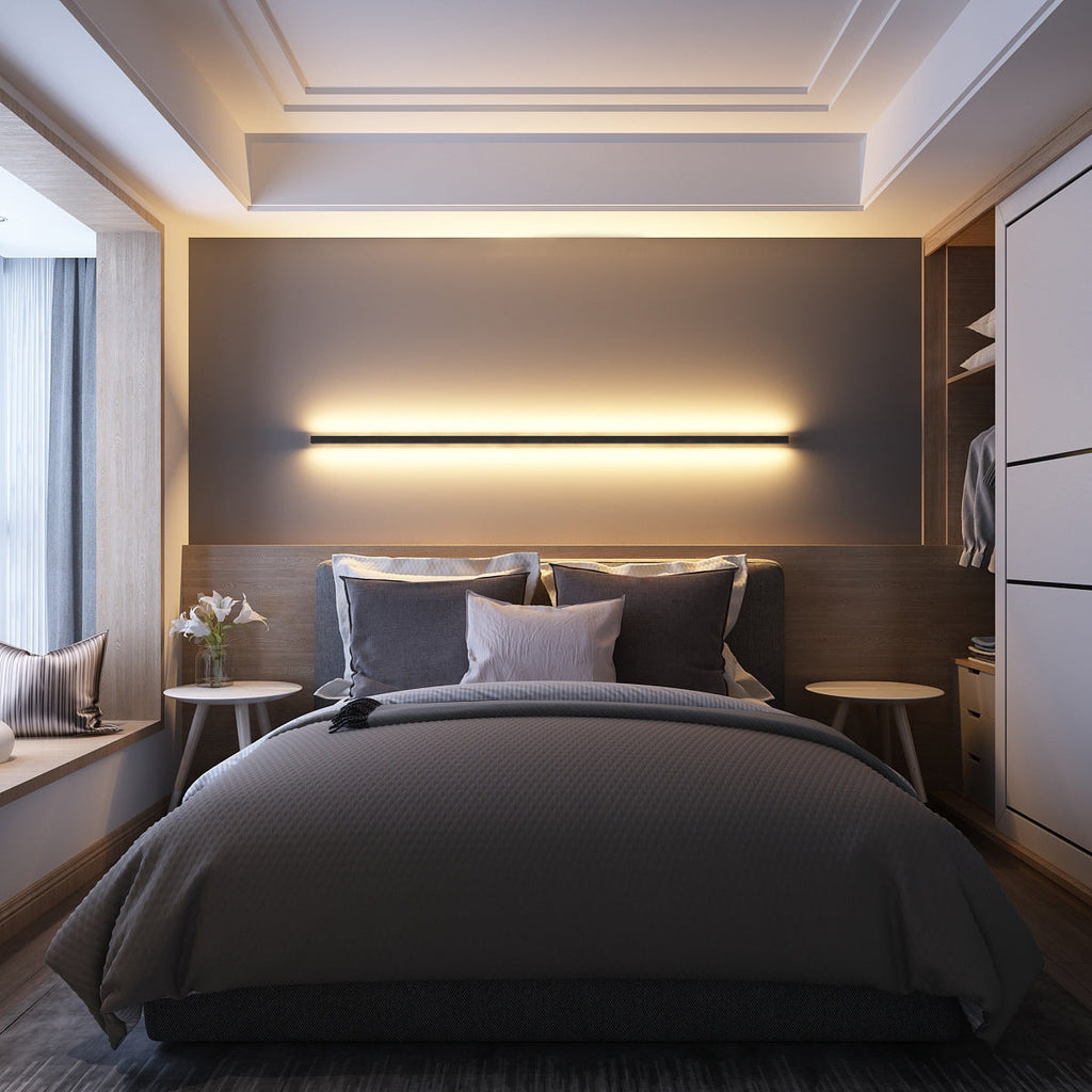 Linear Minimalist Wall Lamp - Modern LED Sconce Fixture for Living Room & Hallway Lighting