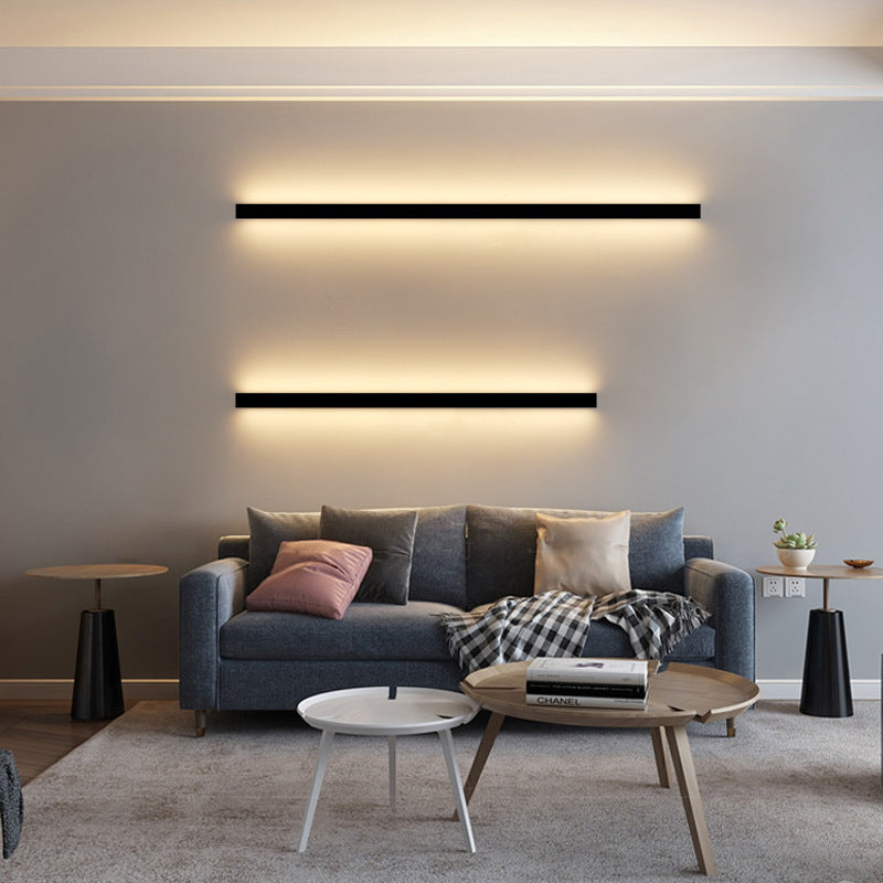 Linear Minimalist Wall Lamp - Modern LED Sconce Fixture for Living Room & Hallway Lighting