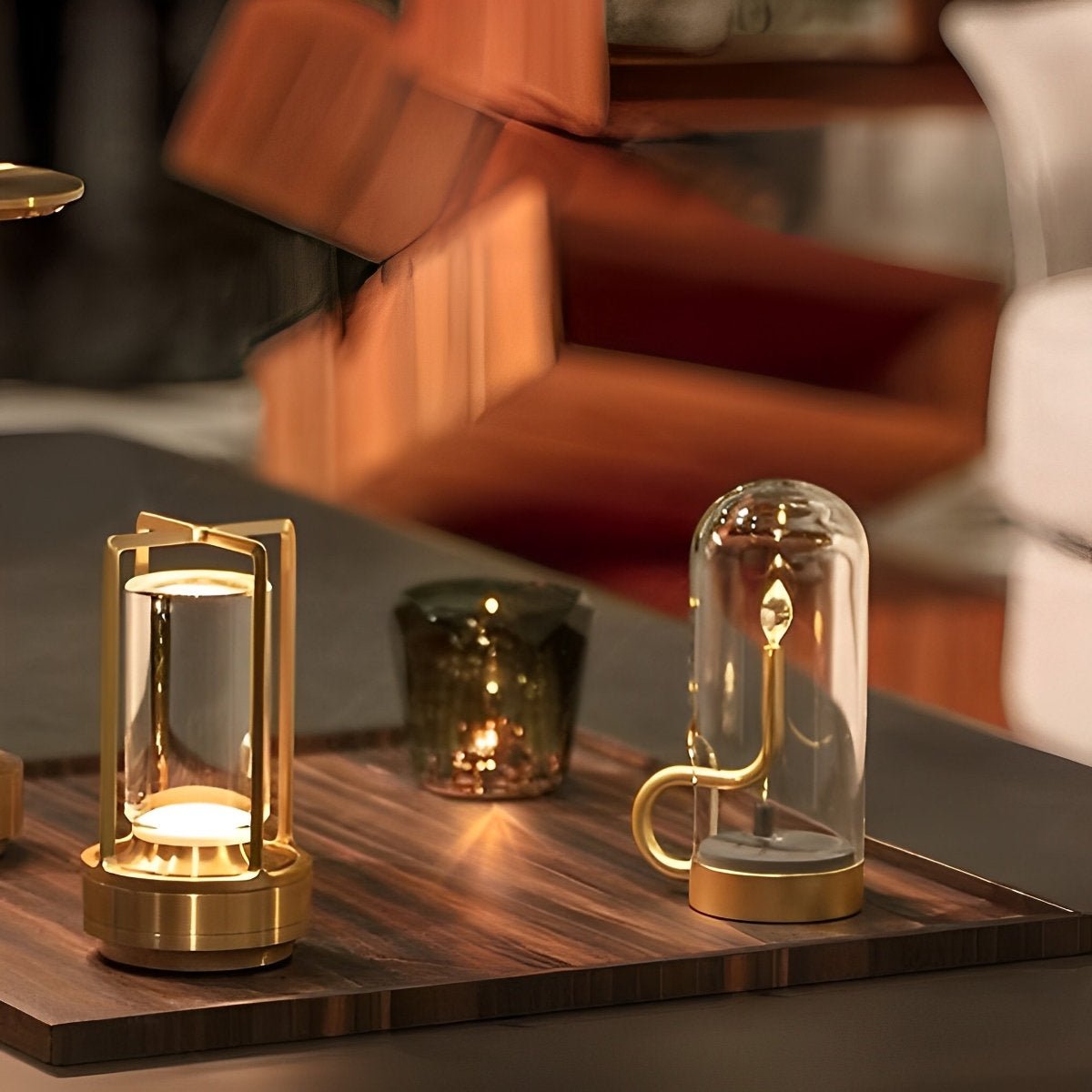 Portable Cordless Lantern Table Lamp with USB Rechargeable Touch Dimming for Nighttime Use & Outdoor Activities