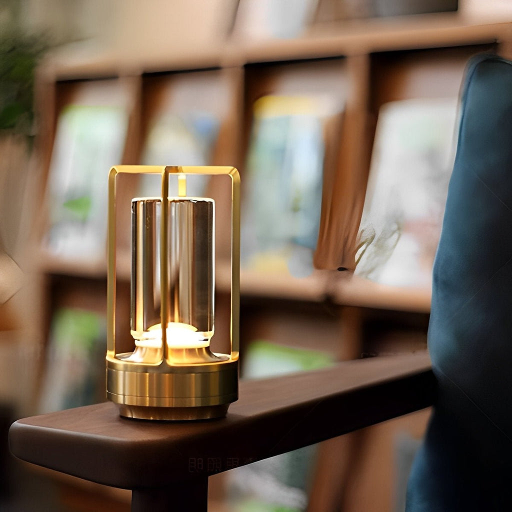 Portable Cordless Lantern Table Lamp with USB Rechargeable Touch Dimming for Nighttime Use & Outdoor Activities