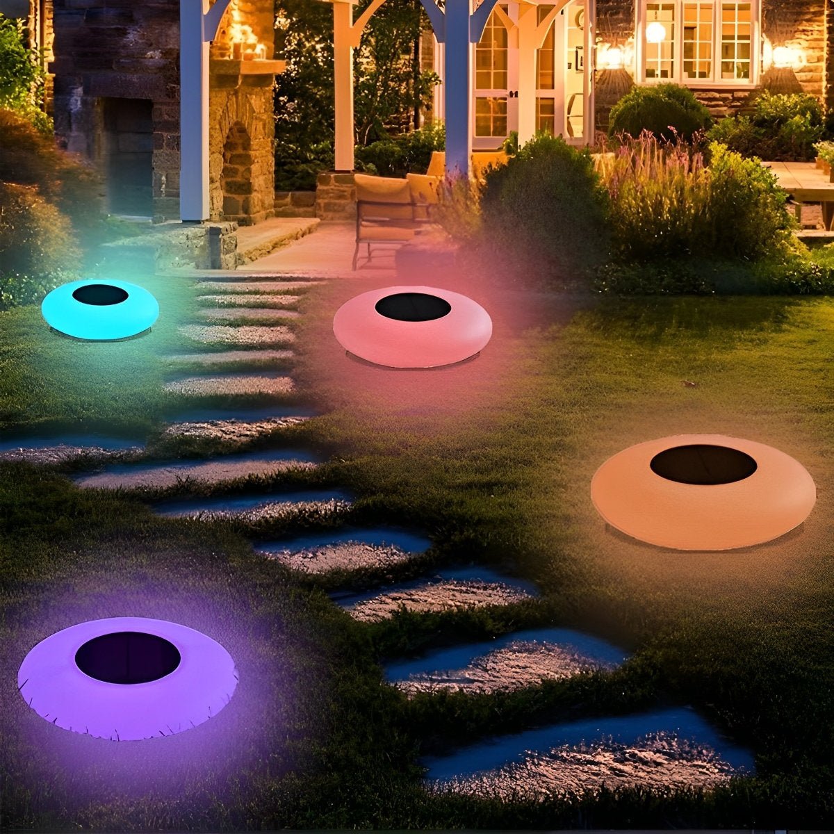 RGB LED Waterproof Solar Floating Pool Lights - Round Colorful Outdoor Pond Lamps for Garden, Patio & Pool Decor