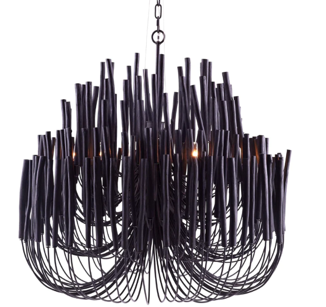 21" Wide Chandelier - Modern 36" Hanging Light Fixture for Dining Room & Entryway