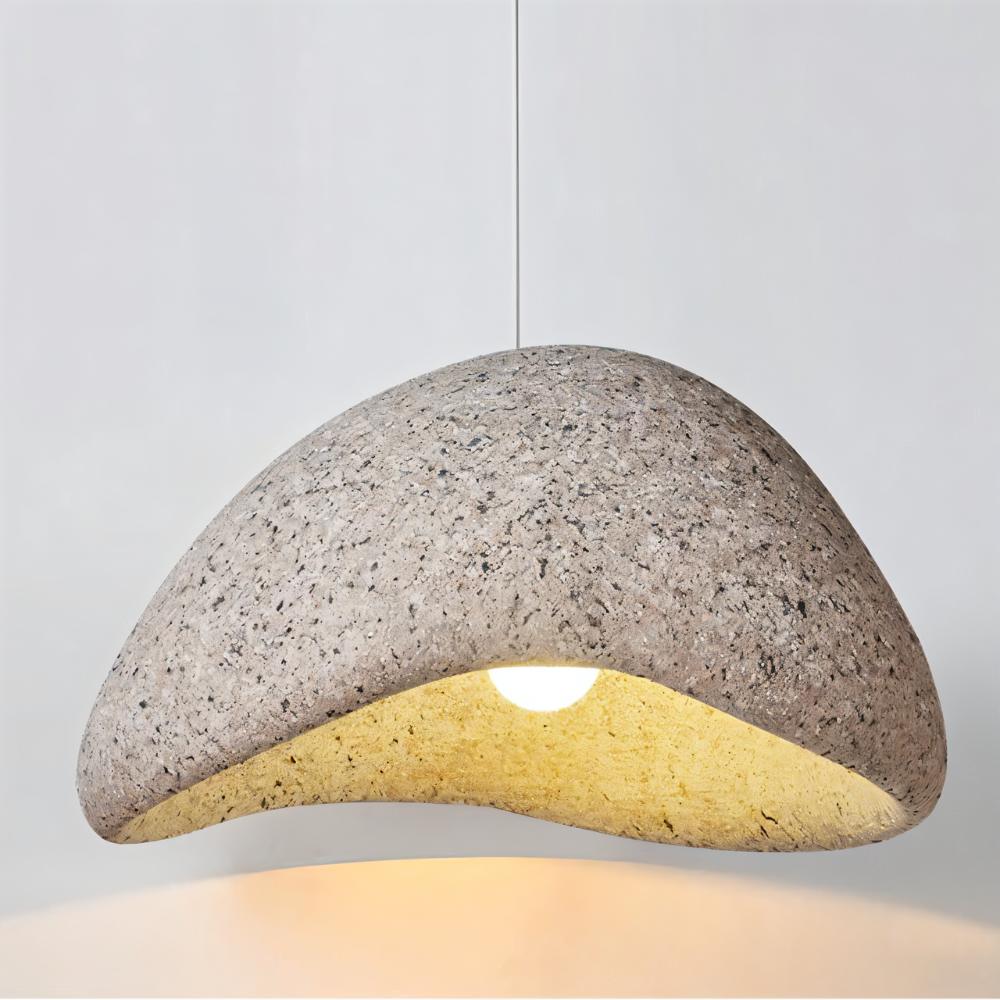 Shibui Sand Pendant Light - Modern Hanging Fixture with Natural Finish for Dining Room & Living Room
