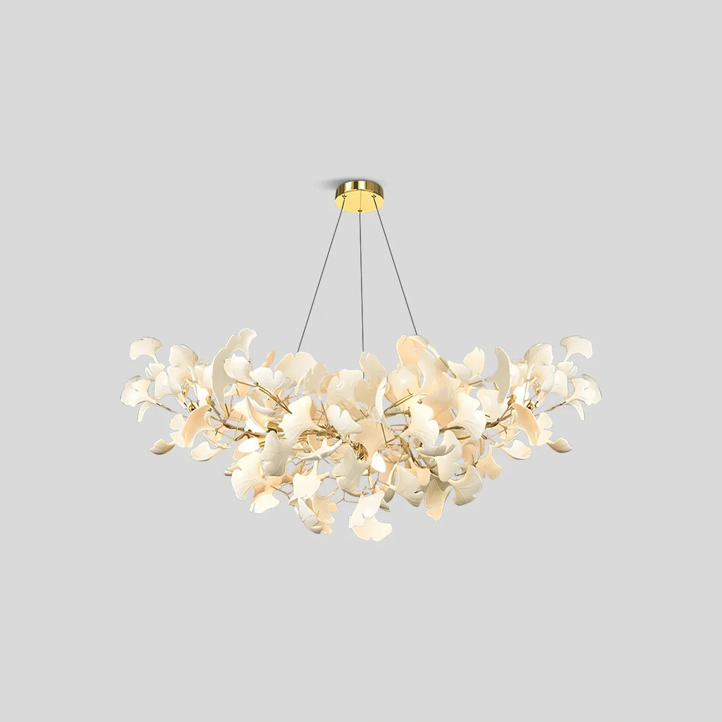 Gingko Chandelier Light Fixture - Modern Design for Living Room & Dining Room - Adjustable Height & Energy Efficient