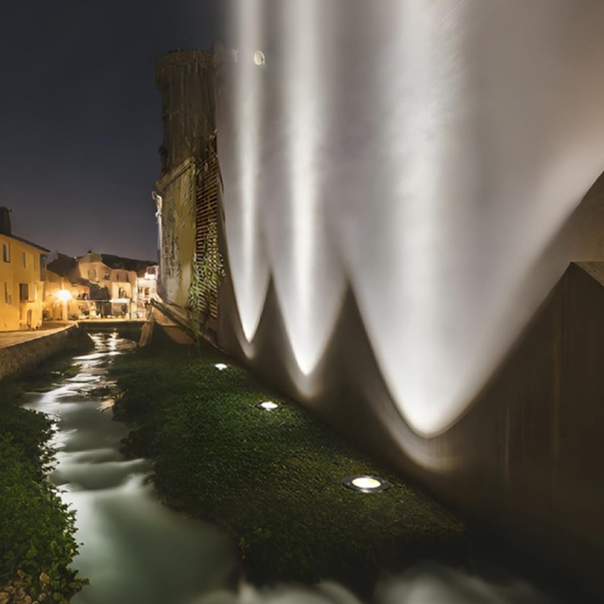 LED In-Ground Landscape Lights - Solar Low Voltage Wall Washer for Outdoor Garden & Pathway Illumination